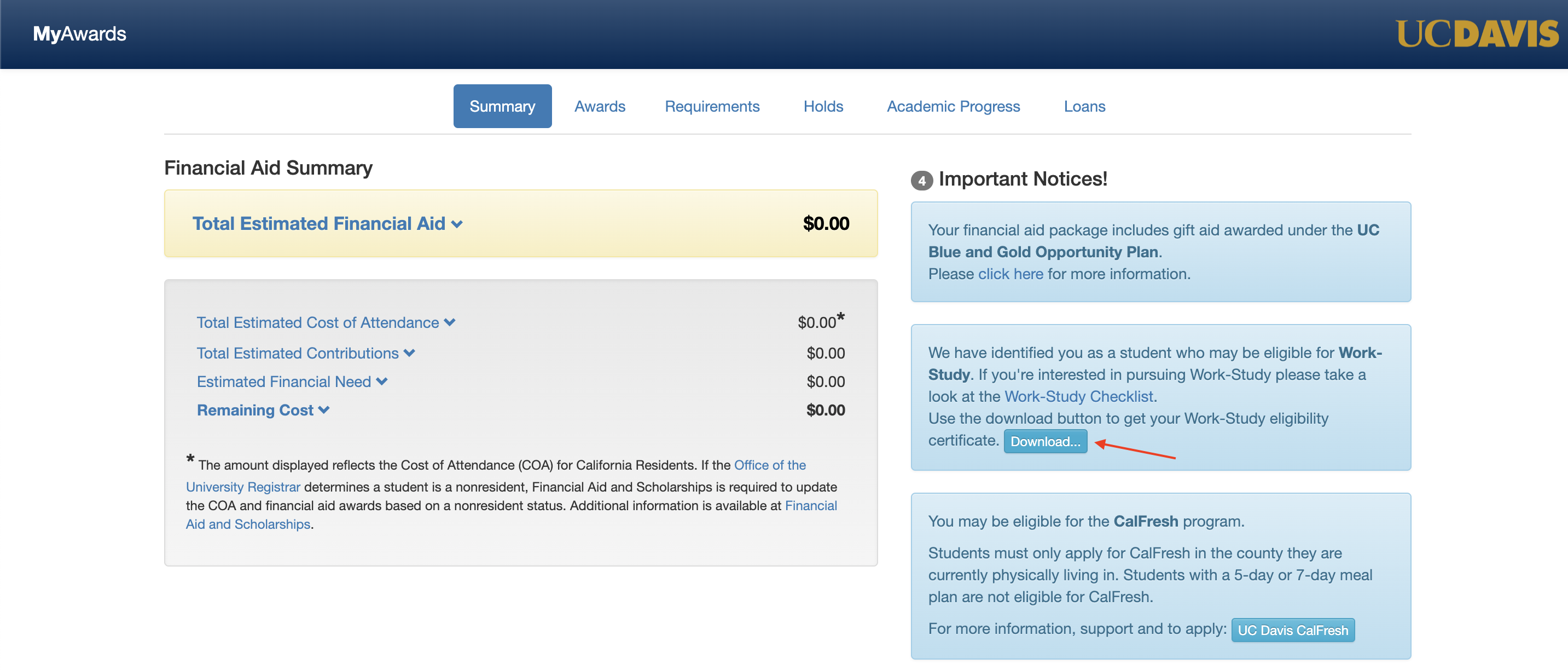 CalFresh Document Work Study Verification Aggie Compass Basic Needs